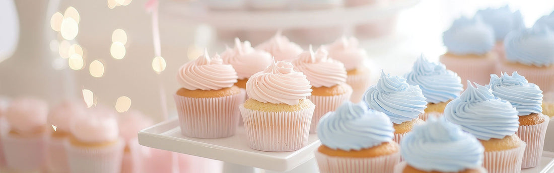 Gender reveal cupcakes