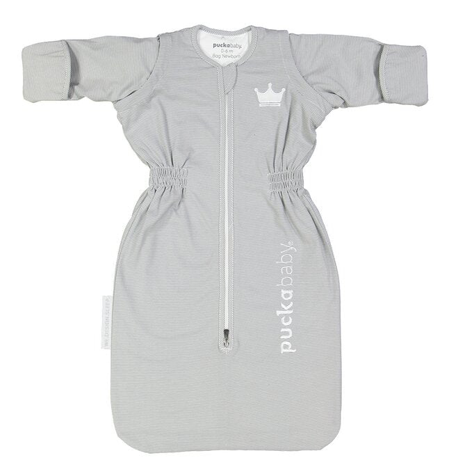 Puckababy Sac de couchage d'été Newborn Grey Stripes coton