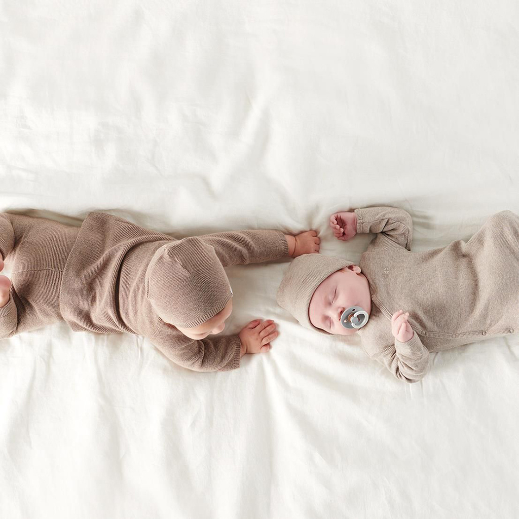 Noppies Pyjama Rib Nevis overslag Taupe melange maat 44