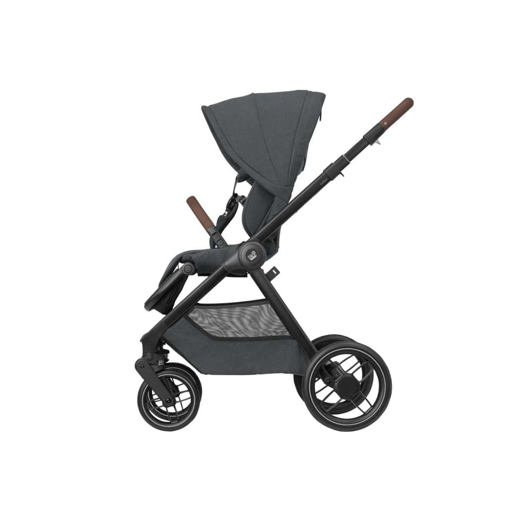 Maxi-Cosi Kinderwagen 5-in-1 Oxford Twillic Graphite + Sense draagmand + adapter + autostoel Pebble 360 pro 2 + basis Familyfix 360 Pro