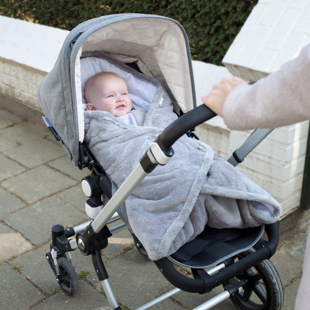 Bemini Inwikkeldeken voor draagbare autostoel, Biside Softy/jersey, stary grizou 3 en 5 puntsgordel