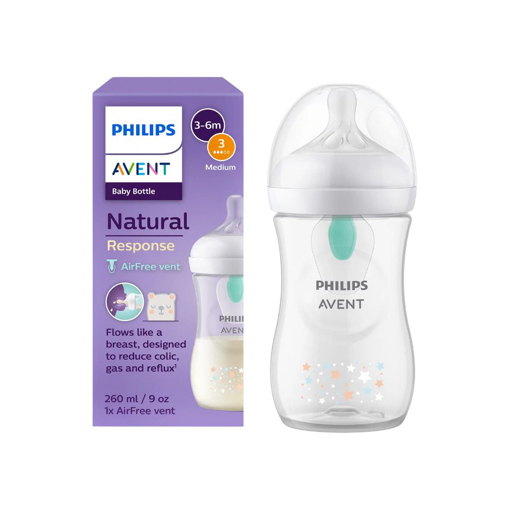 Philips AVENT Zuigfles Natural Response AirFree Beer transparant 260 ml
