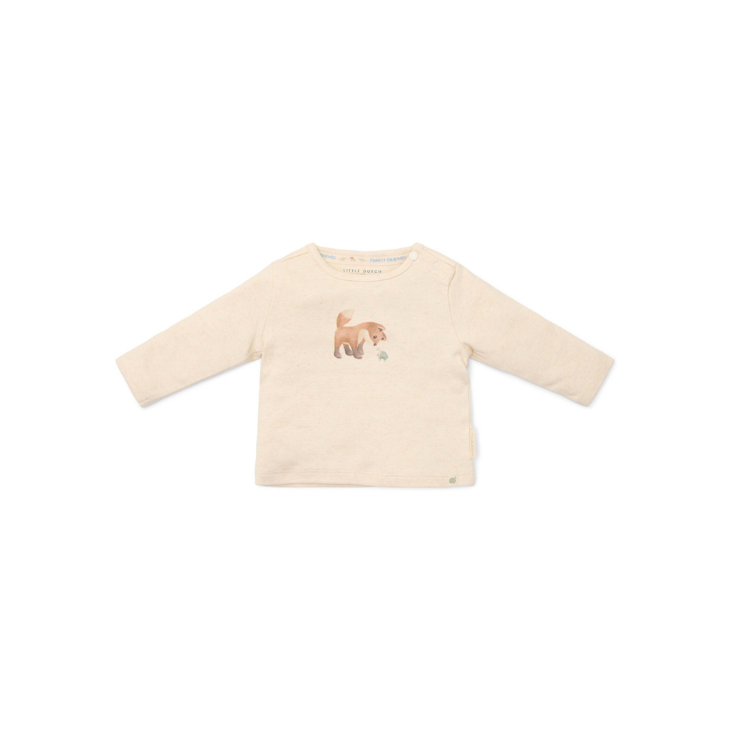 Little Dutch T-shirt met lange mouwen Forest Friends Nature Sand Melange