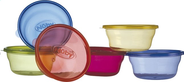 Nûby Pot de conservation 300 ml - 6 pièces