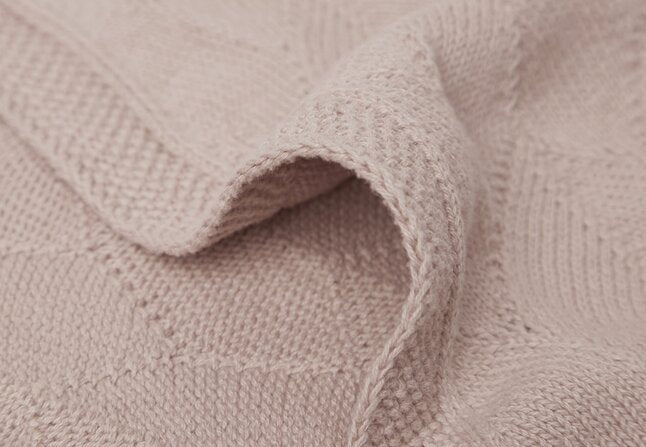 Jollein Couverture pour berceau ou parc Shell Knit Wild Rose