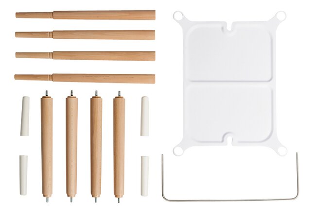 bébé-jou Badstaander Sense wit/houtkleur