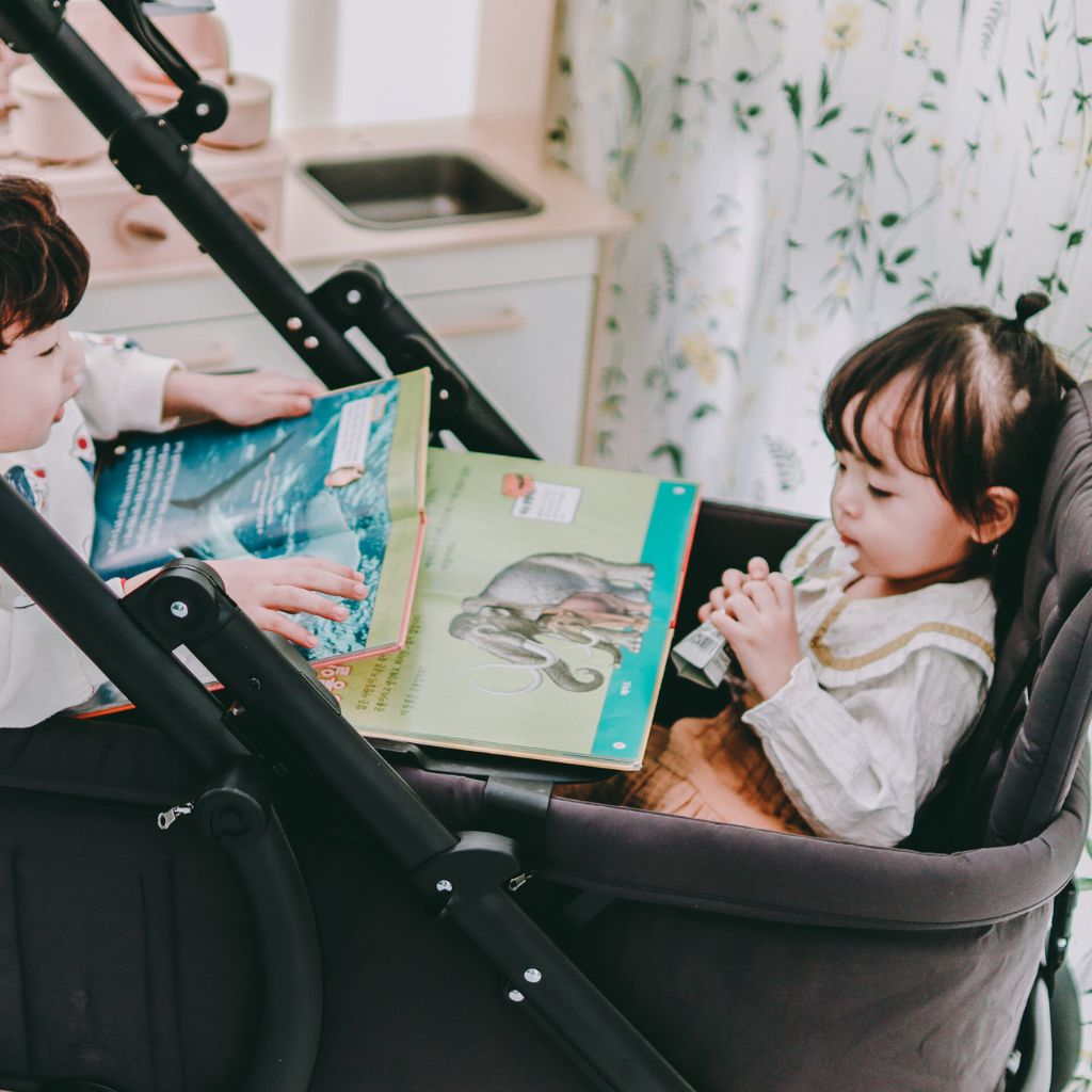 Pronto Stroller + accessoires met bekerhouder + opberghoes space grey