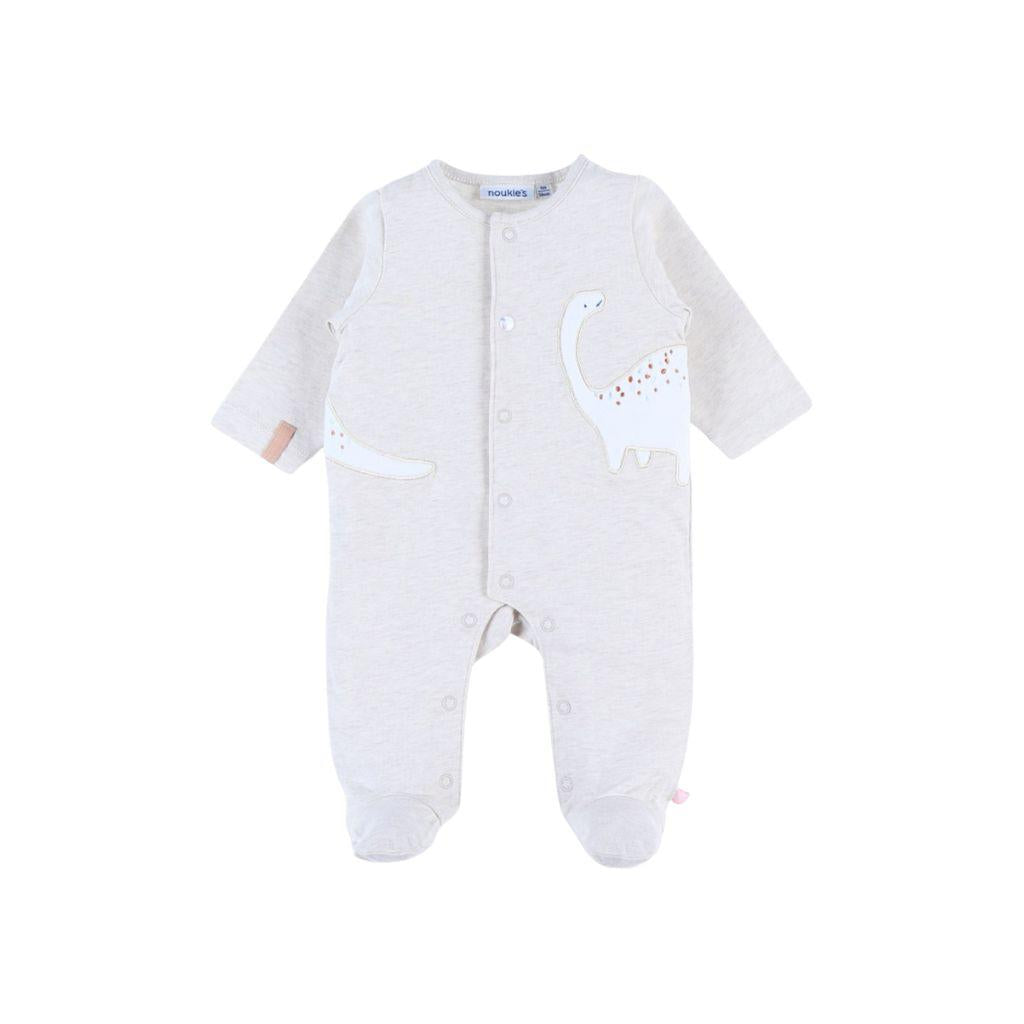 Noukies Pyjama Funny dino jersey beige m56