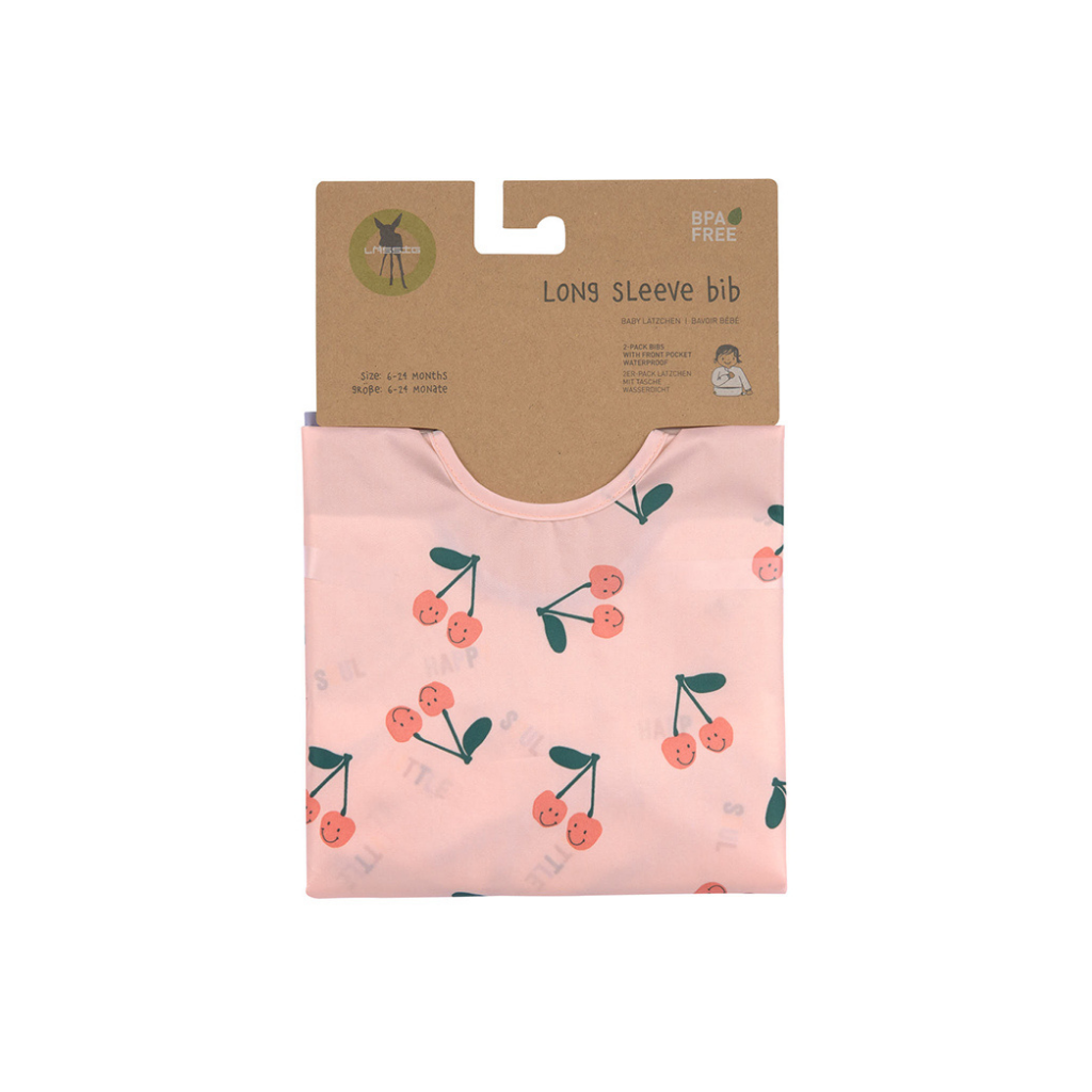 Lässig Bavoir à manches Happy Fruits Cherry Multi - 2 pièces