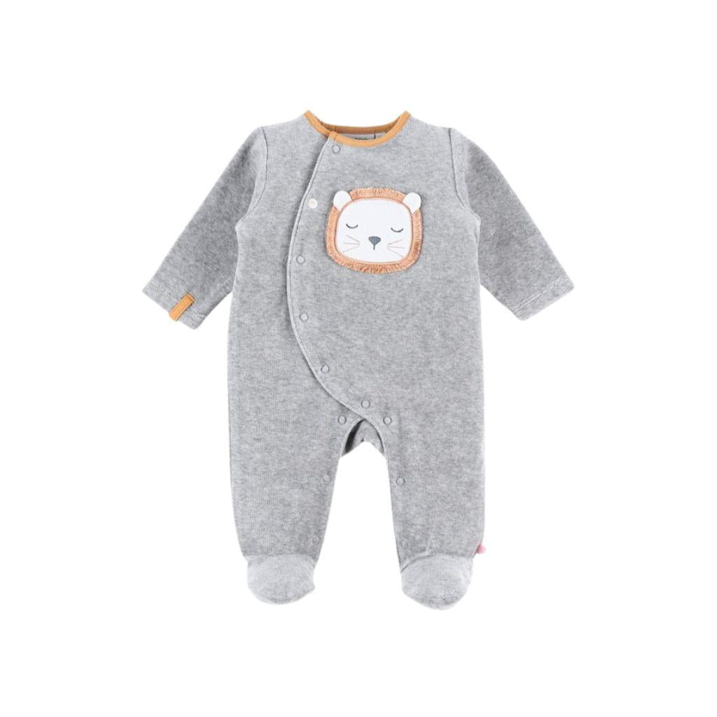 Noukies Pyjama Babou & Kendi velours Babou 0M Grijs