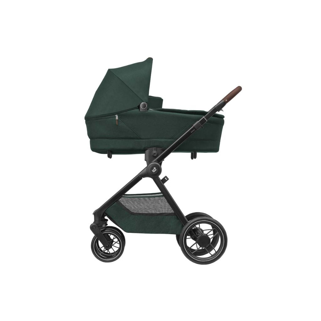 Maxi-Cosi Kinderwagen 5 in 1 Oxford Twillic Green + Sense draagmand + adapter + autostoel Pebble 360 pro 2 + basis Familyfix 360 Pro