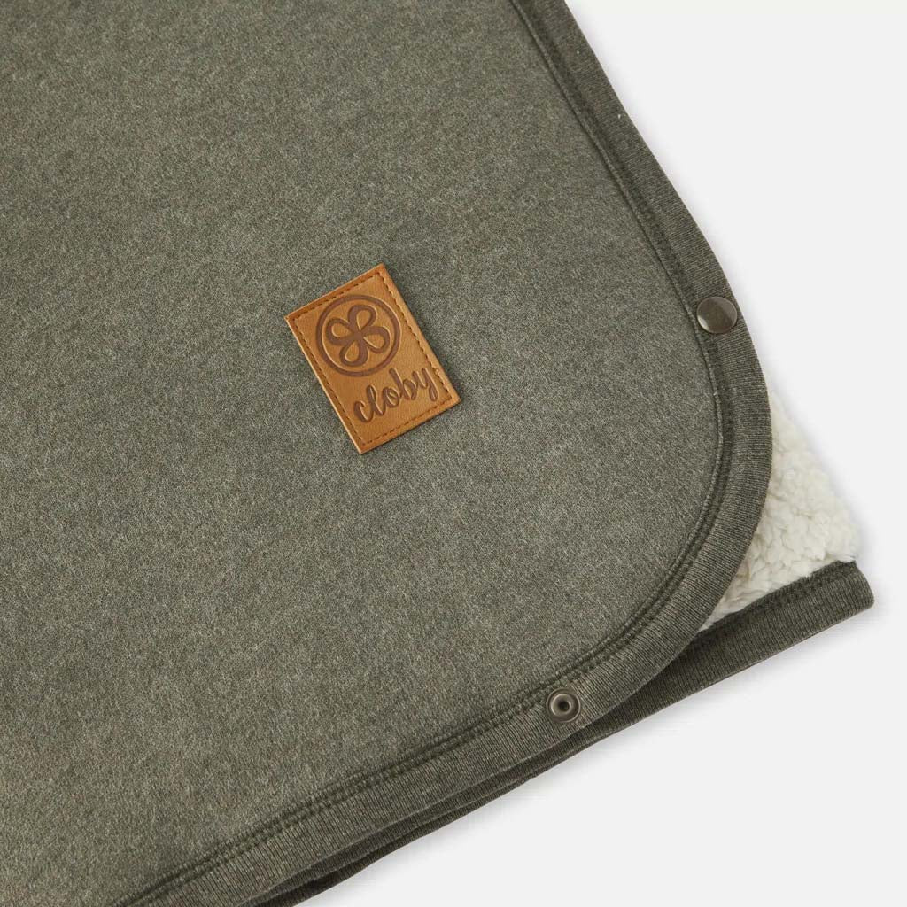 Cloby Couverture pour berceau, parc ou siège-auto multifunctionnel Teddy Forest Green