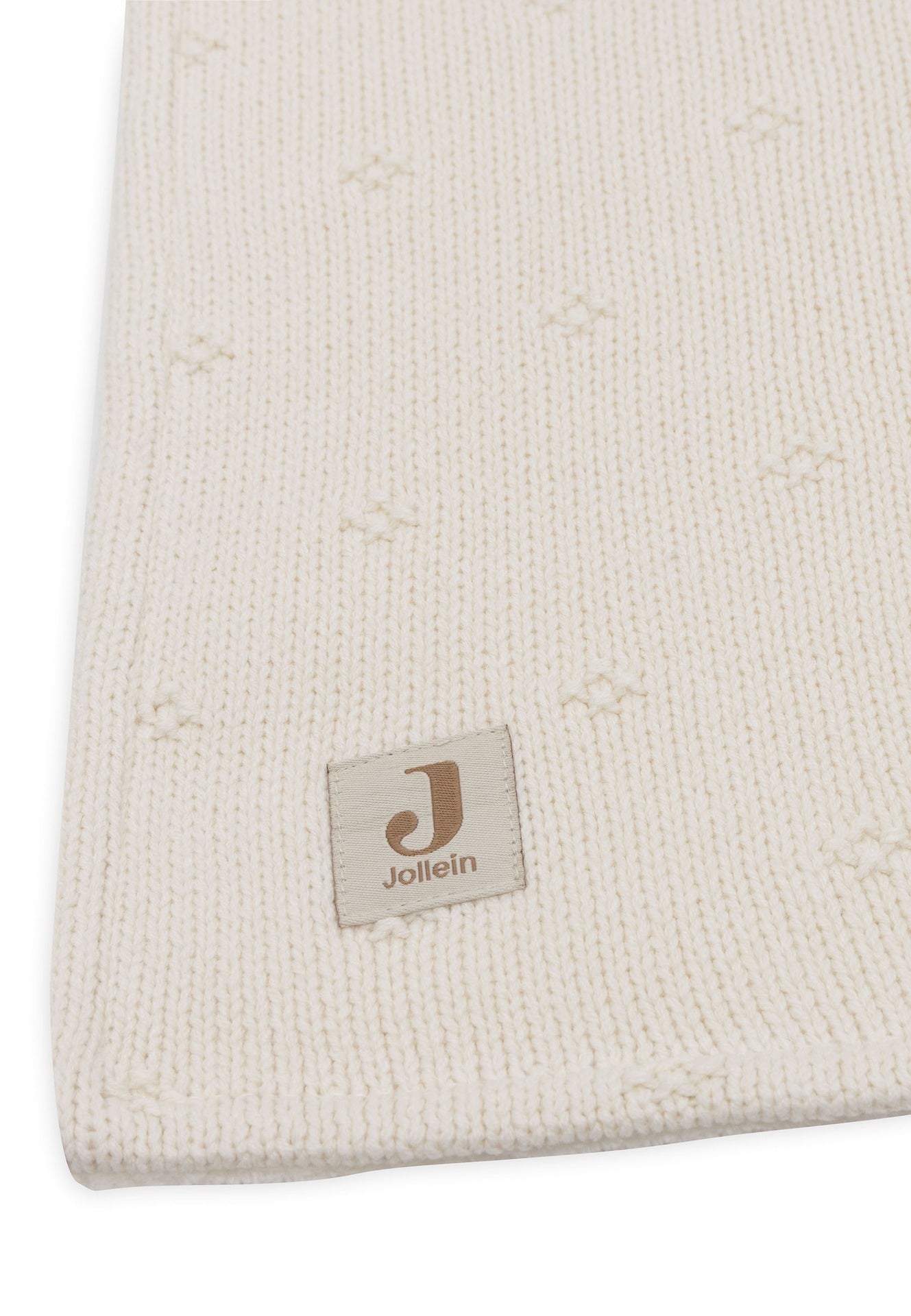 Jollein Couverture en polaire pour berceau ou parc Cosy Knit Ivory coton L 100 x Lg 75 cm