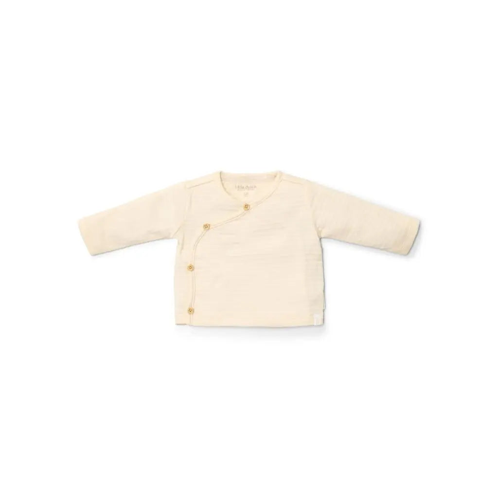 Little Dutch T-shirt longues manches cache-cœur Creme