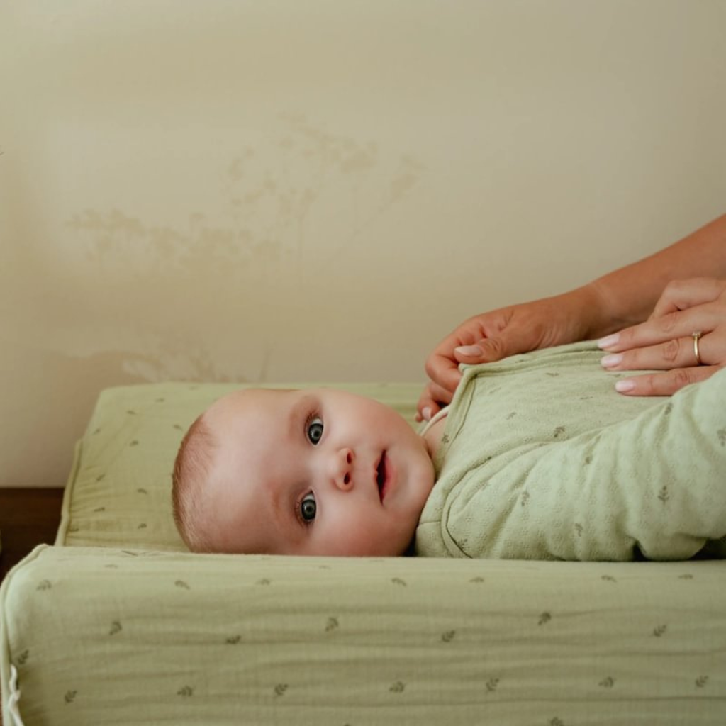 Little Dutch Sac de couchage d'hiver jersey/jaquard Pure Sage 90 cm