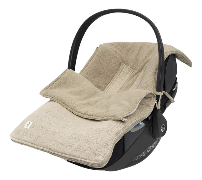 Jollein Chancelière pour siège-auto portable Grain Knit Olive Green