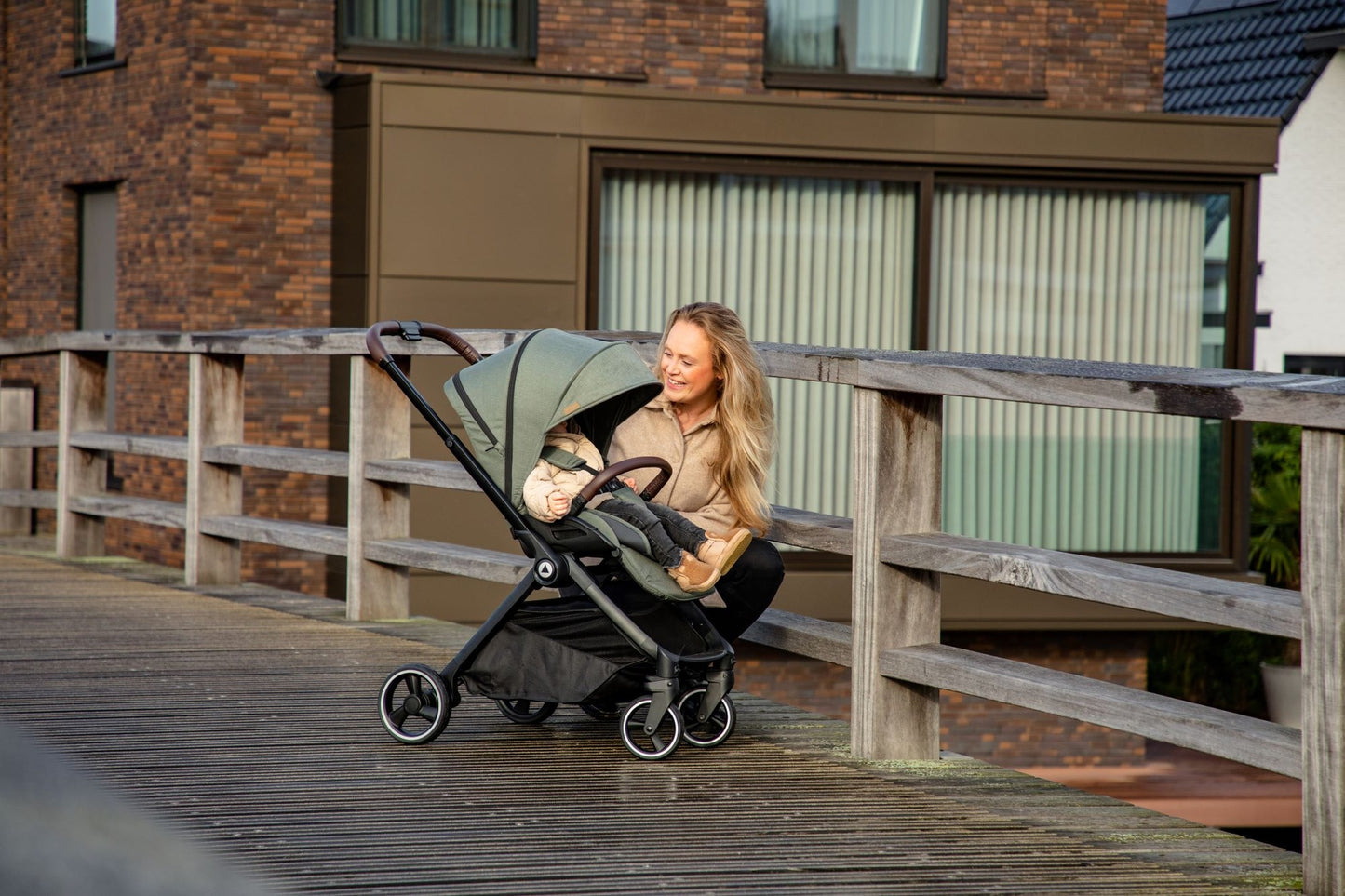 Topmark 3-in-1 Kinderwagen Diaz olijfgroen