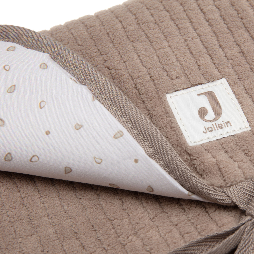 Jollein Matelas à langer avec poches de rangement Cloudy Rib Milky Coffee