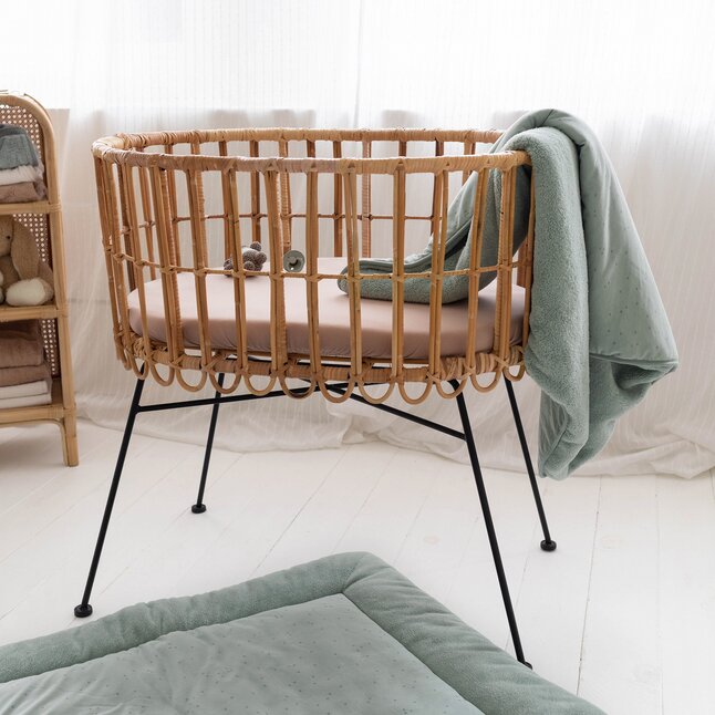 Bemini Couverture pour berceau ou parc vert