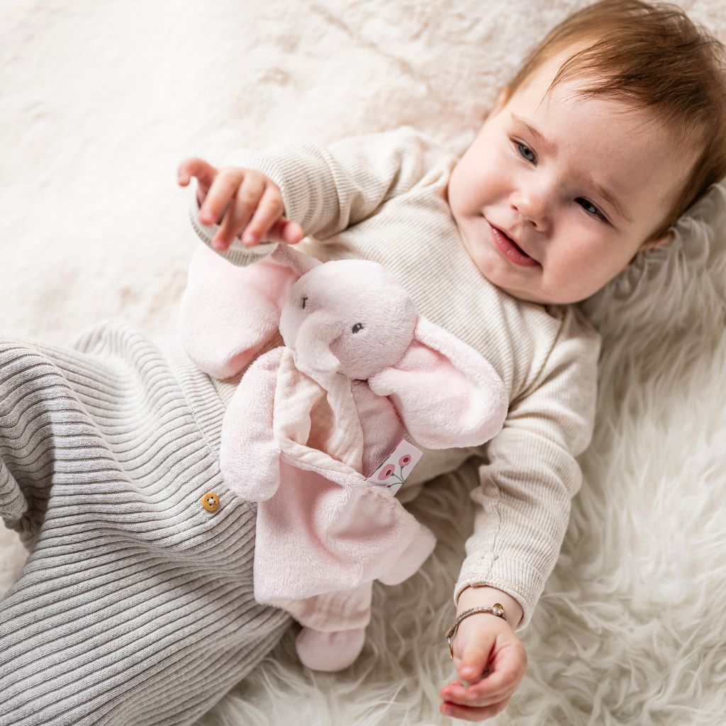 Nattou Mini doudou éléphant rose