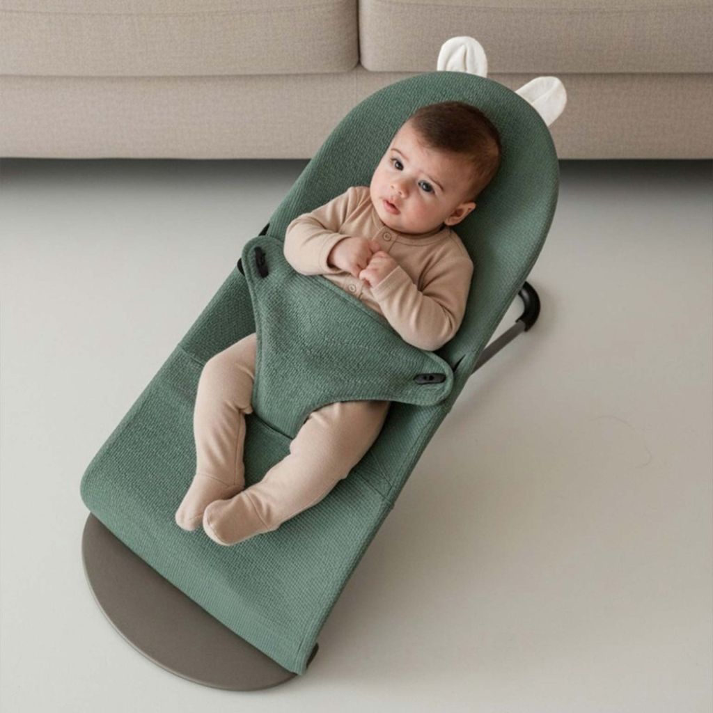 Fun*das bcn Housse pour relax Baby Björn Ours Mini Waffle Green