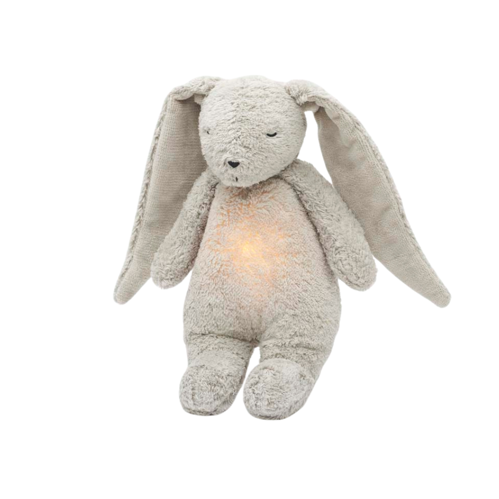 Moonie Knuffel met licht Humming Bunny Grey 28 cm