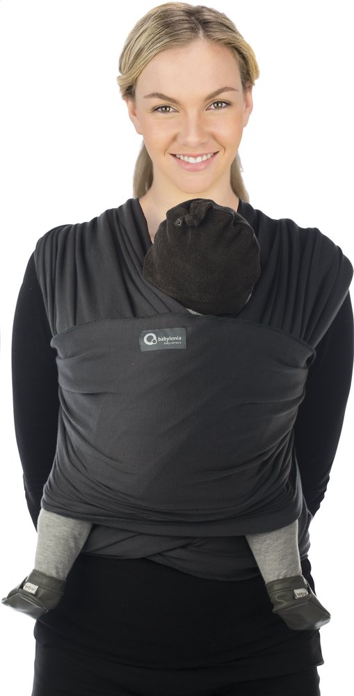 Babylonia Rekbare draagdoek Tricot-Slen Organic biokatoen Anthracite