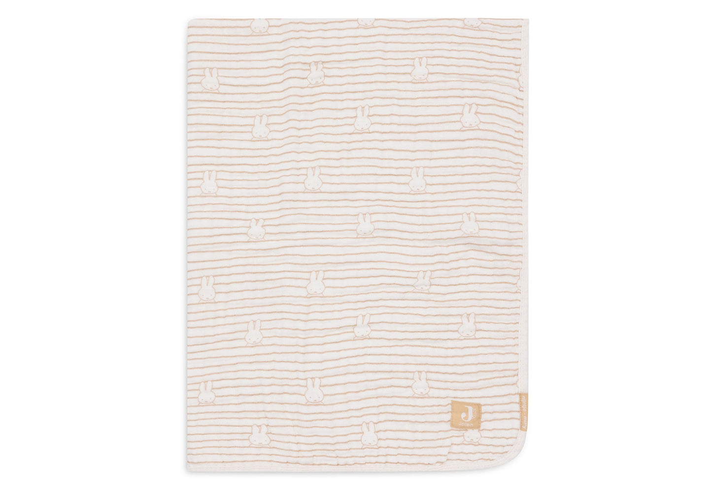 Jollein Couverture pour berceau ou parc Hydrophile Miffy Stripe Biscuit