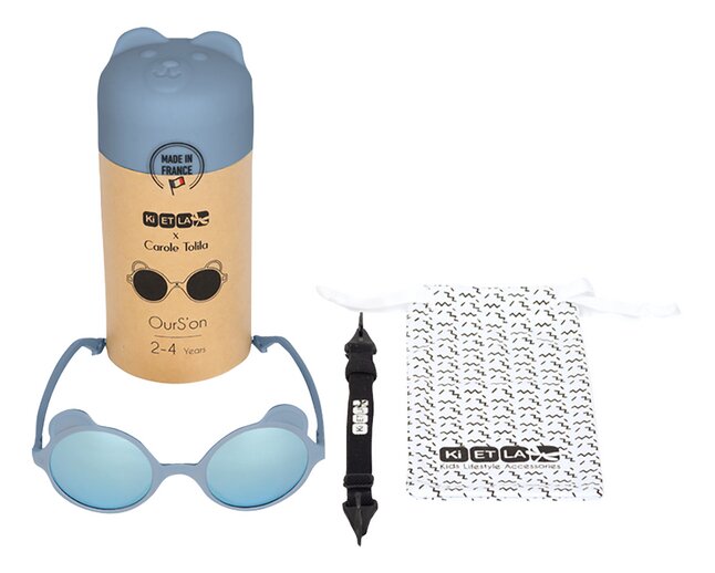 Ki ET LA Lunettes de soleil Ours'on bleu/gris argenté 1-2 ans