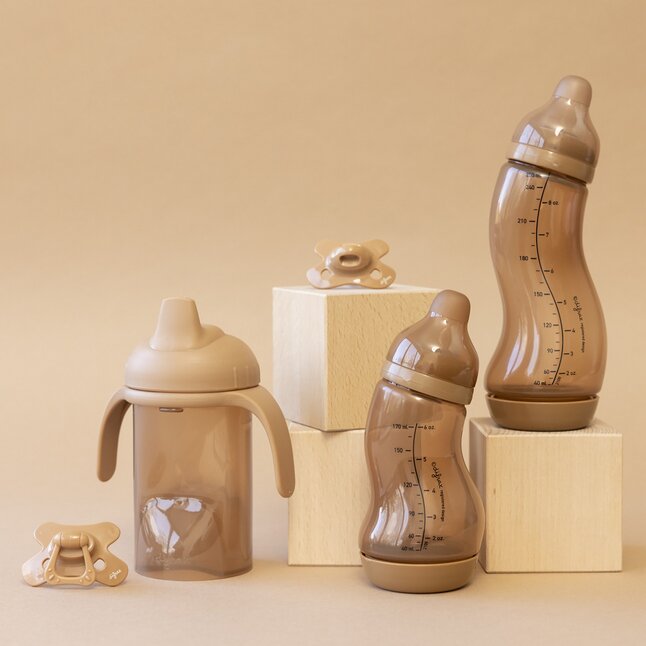 Difrax Fopspeen + 0 maanden Natural Pure Collection Caramel