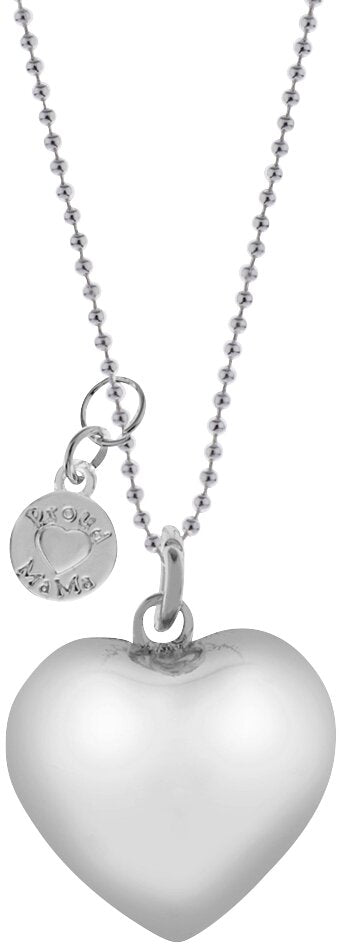 Proud Mama Halsketting Hart zilver