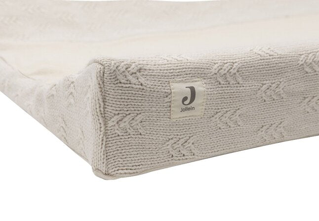 Jollein Housse pour matelas à langer Grain Knit Oatmeal