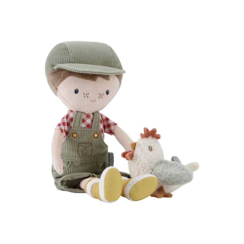 Petite poupée hollandaise en peluche Little Farm Jim 35 cm