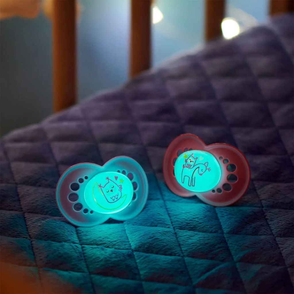 MAM Sucette + 16 mois Original Night Pink/Lilac - 2 pièces