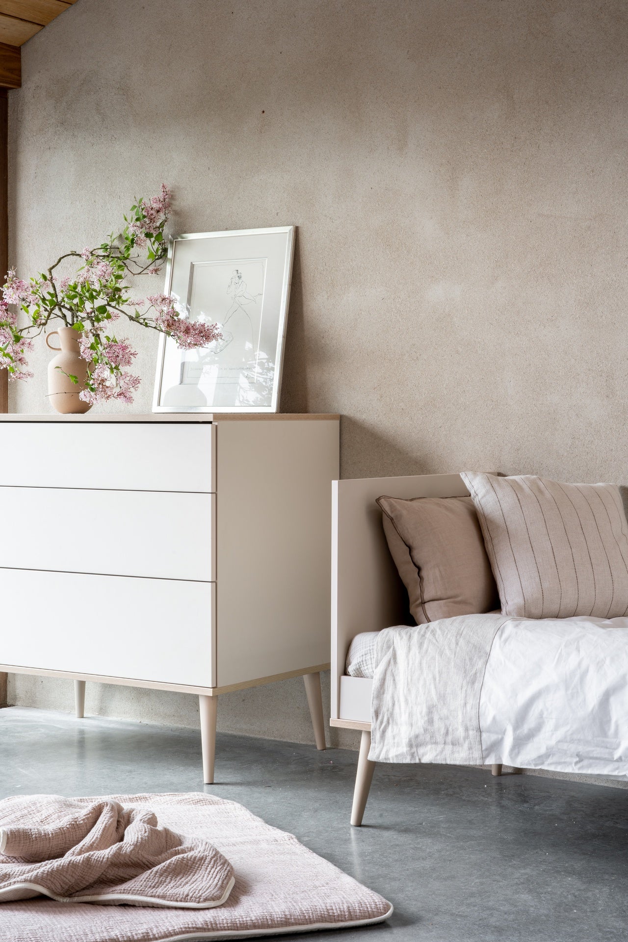 Quax Lit évolutif Flow L 140 x Lg 70 cm Clay