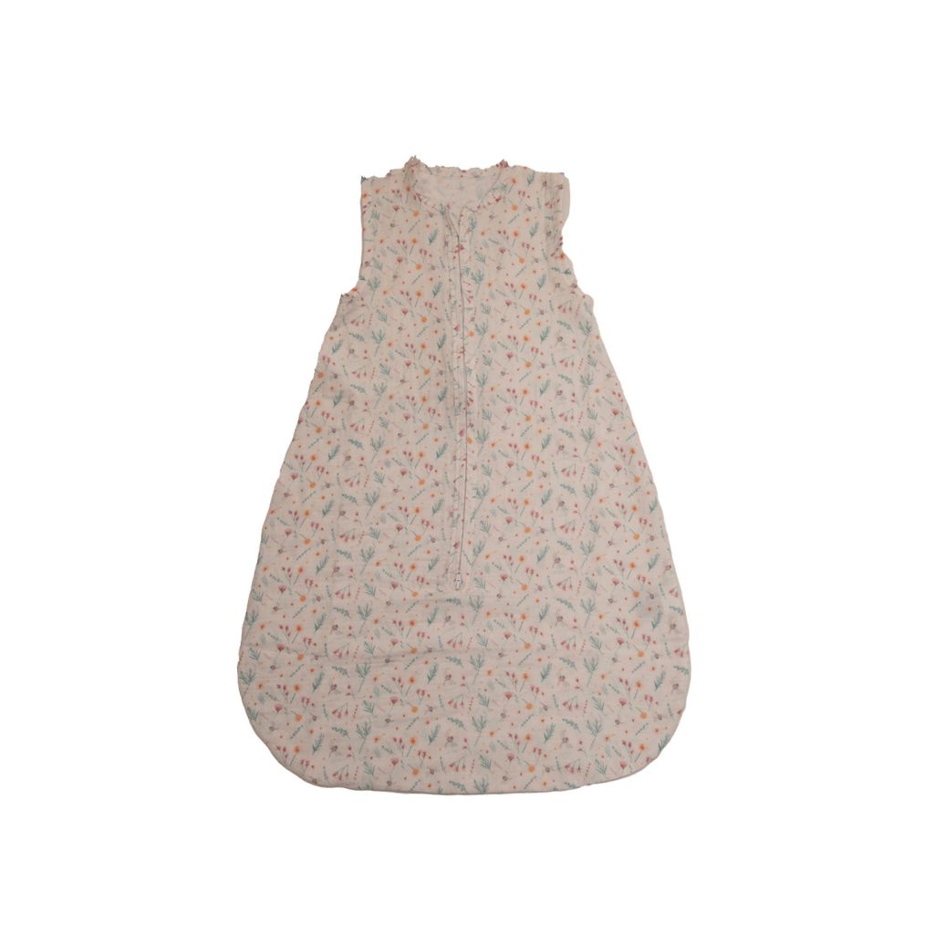 Dreambee Sac de couchage d'été Oscar Flowers 70 cm beige