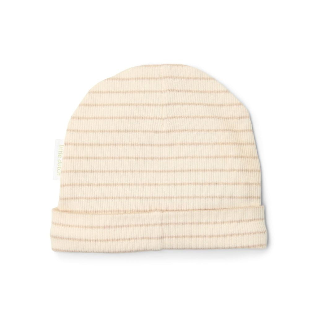 Little Dutch Bonnet Stripe unisexe Soft Beige