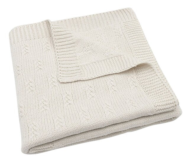 Jollein Couverture pour berceau ou parc Grain Knit Oatmeal