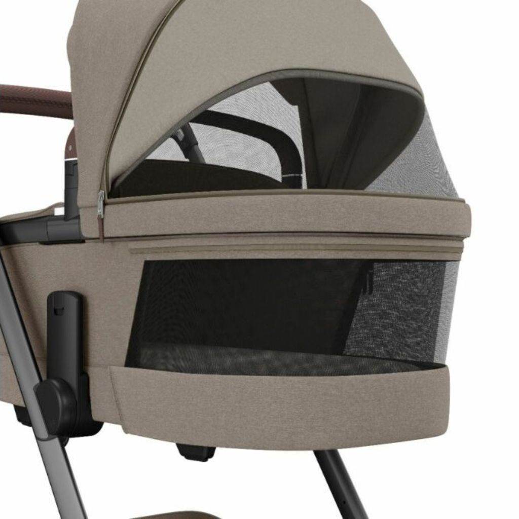 Maxi-Cosi Kinderwagen 4-in-1 Fame Twillic Truffles + draagmand + Autostoel Pebble 360 pro 2 + basis Familyfix 360 Pro