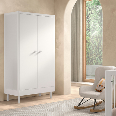 Jaxx Armoire 2 portes Forrest Hêtre blanc