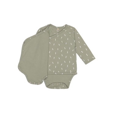 Lässig Body lange mouw speckles olive,organic cotton,GOTS,m62/68,unisex