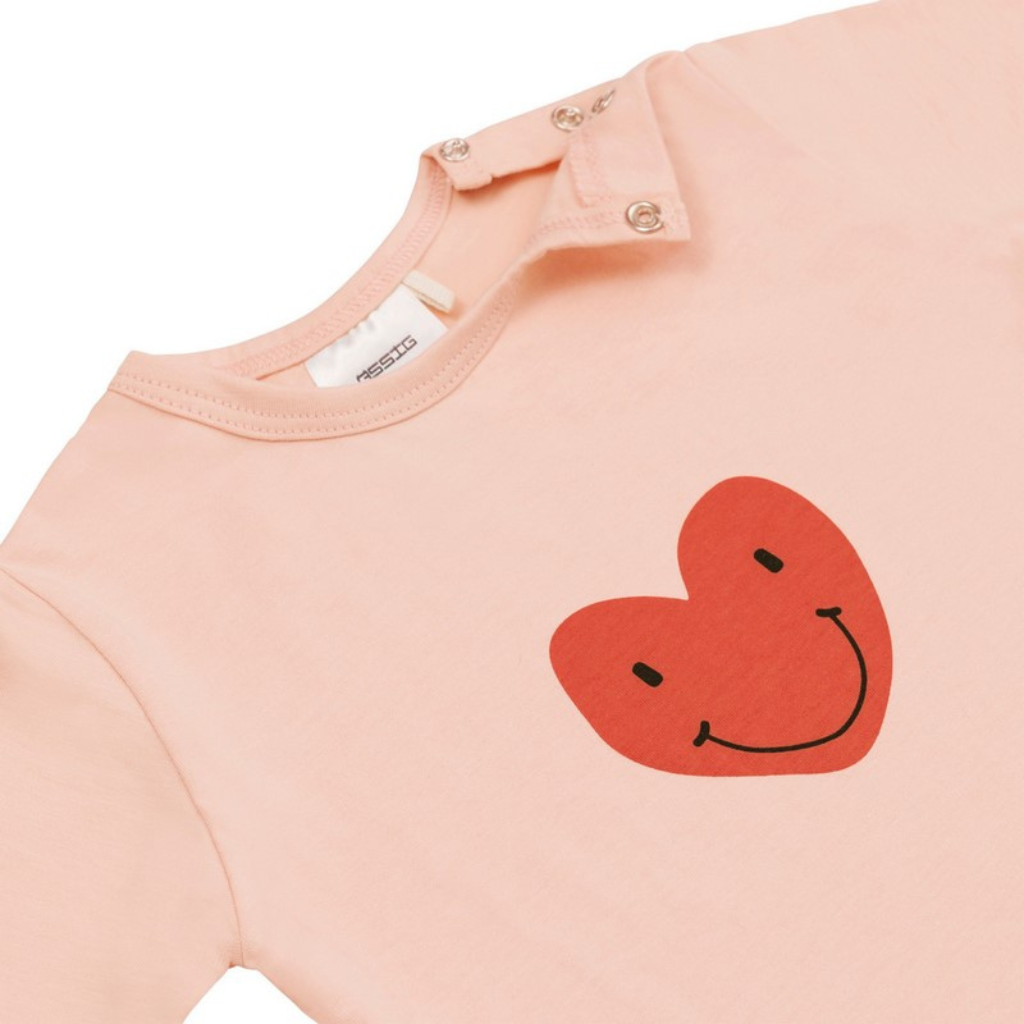 Lässig Pyjama Heart Peach Rose