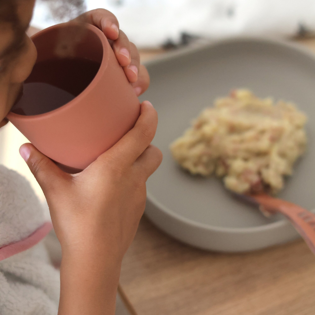 Béaba Set repas 4 pièces silicone Terracotta