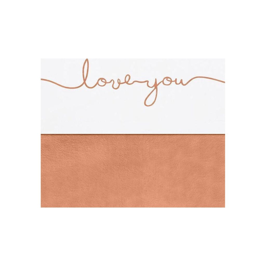 Laken, voor wieg, 75x100cm, Love You, caramel