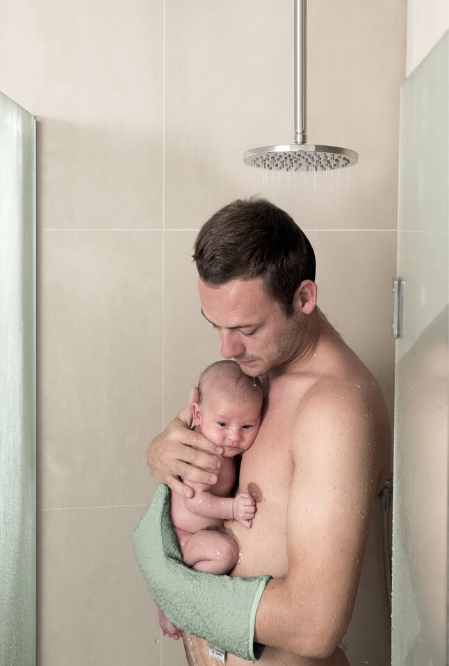 Nifty Washandje Shower Glove Zeehond grijs
