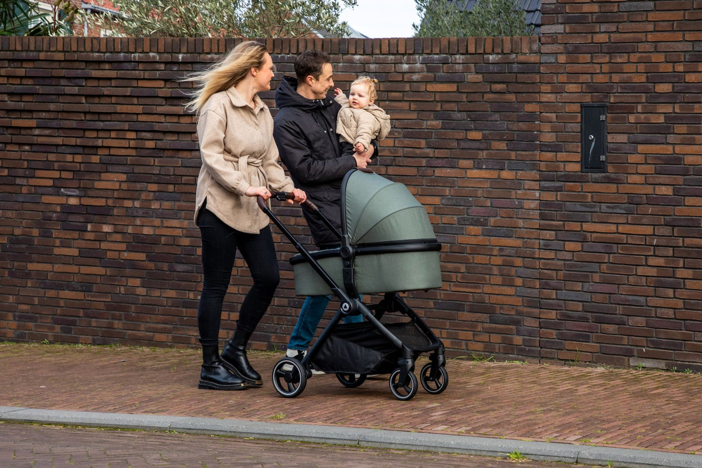 Topmark 3-in-1 Kinderwagen Diaz olijfgroen