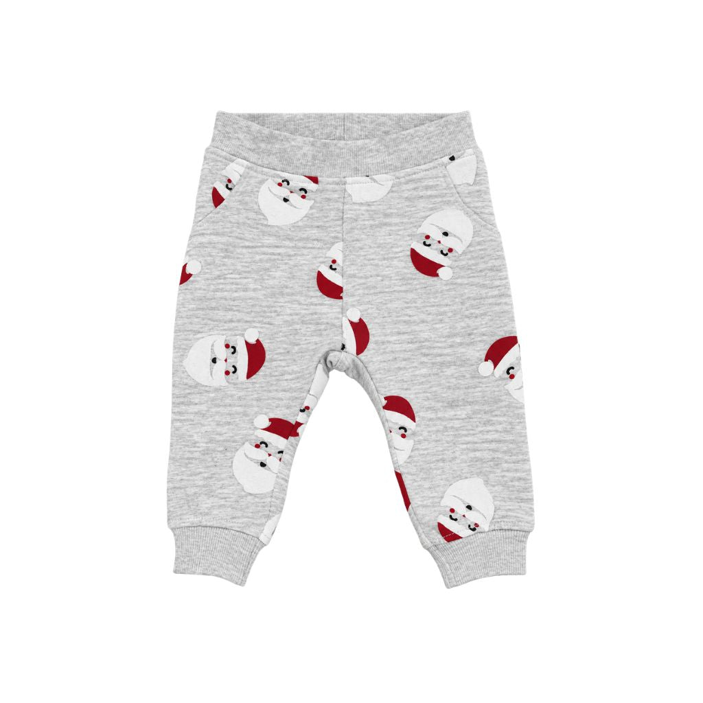 Name it broek aop christmas, m 56, Light Grey Melange, uniseks
