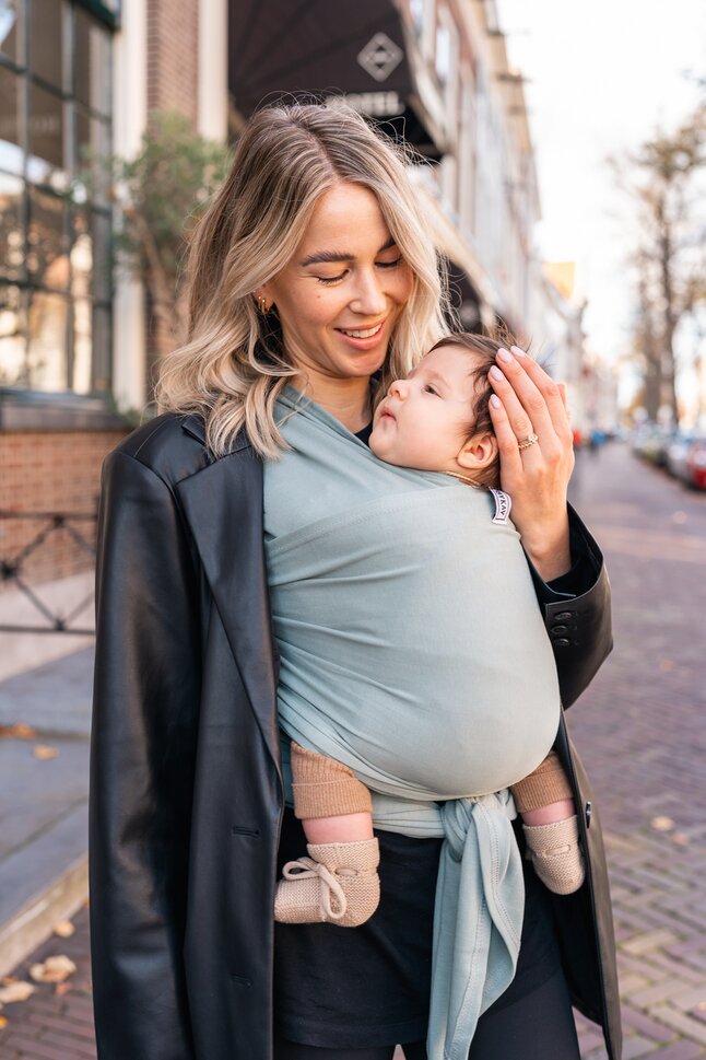 ByKay Écharpe porte-bébé Stretchy Wrap Deluxe Minty Grey