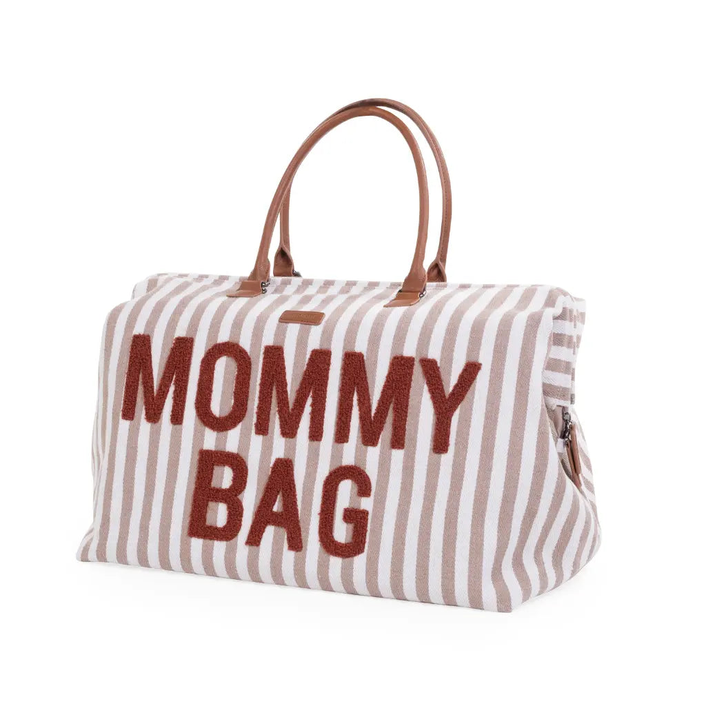 Childhome Verzorgingstas Mommy Gag strepen Nude/Terracotta