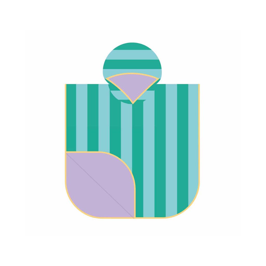 Quut Poncho Lagoon 60 x 60 cm